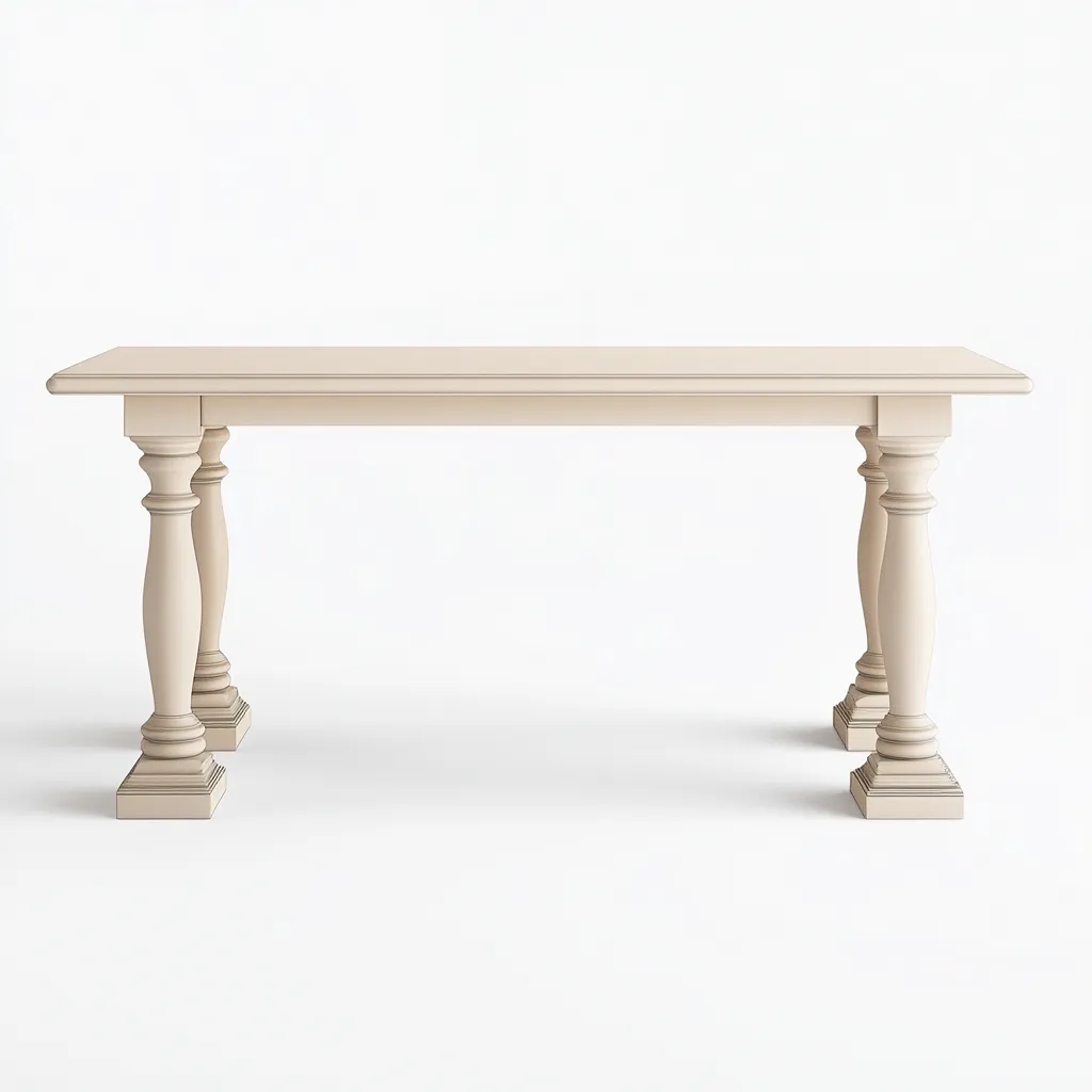 Table à manger rectangulaire en bois massif 160x90x75 cm - beige - style classique-Comfysta