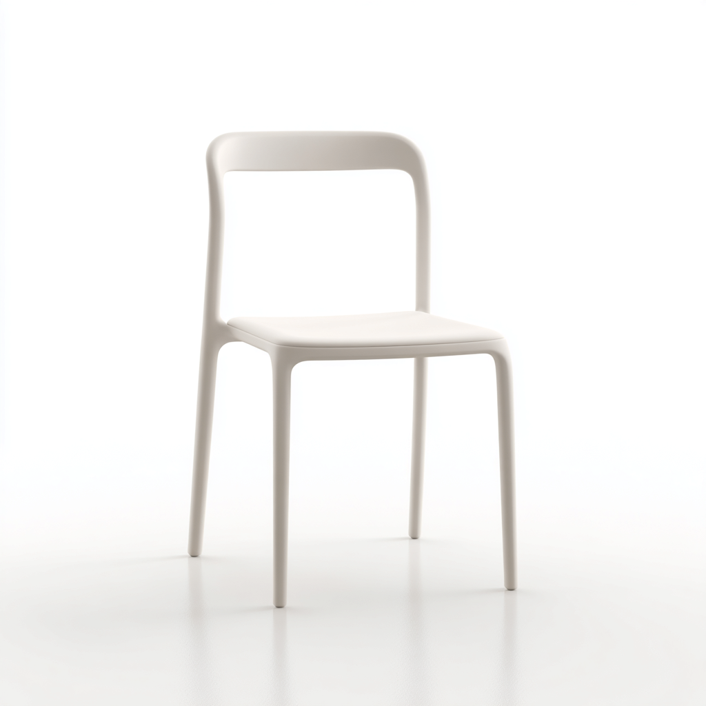 Chaise de salle à manger en polypropylène 46x50x81 cm - blanche - pour salle à manger-Comfysta