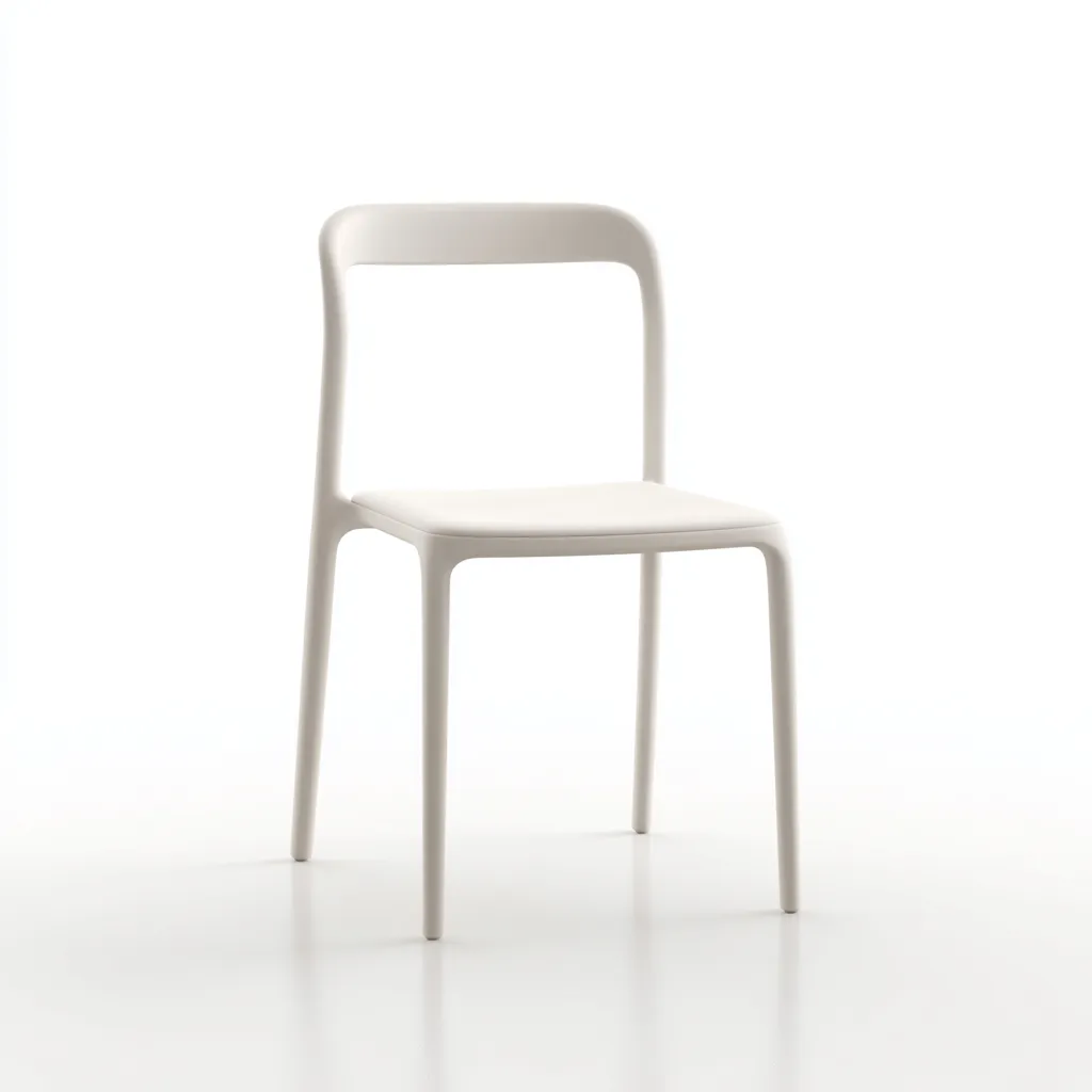 Chaise de salle à manger en polypropylène 46x50x81 cm - blanche - pour salle à manger-Comfysta