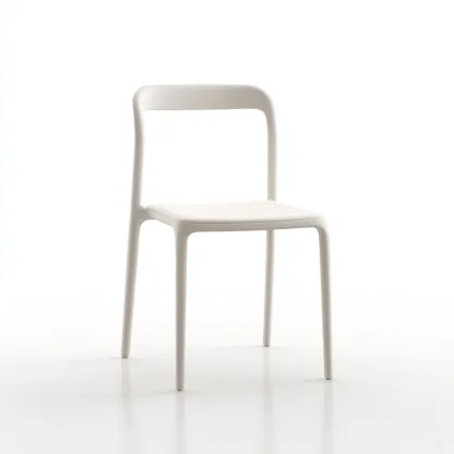 Chaise de salle à manger en polypropylène 46x50x81 cm - blanche - pour salle à manger-Comfysta