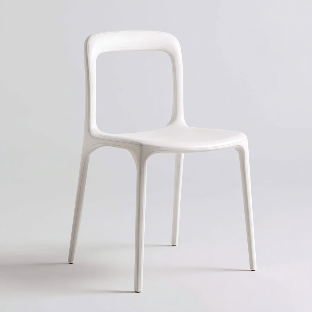 Chaise de salle à manger en polypropylène 46x50x81 cm - blanche - pour salle à manger-Comfysta