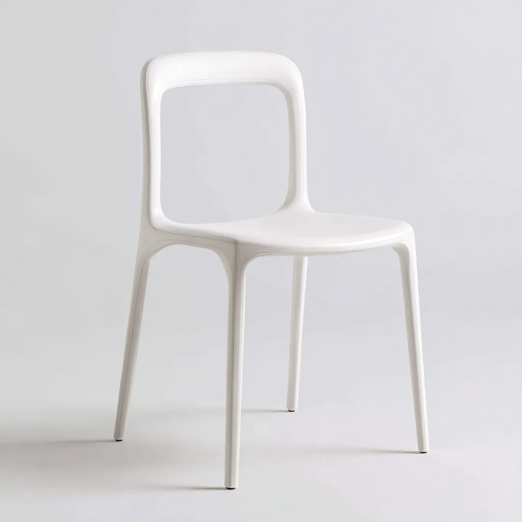 Chaise de salle à manger en polypropylène 46x50x81 cm - blanche - pour salle à manger-Comfysta