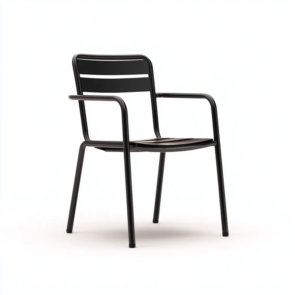 Chaise de salle à manger en métal 52x55x82 cm - noir - style industriel-Comfysta