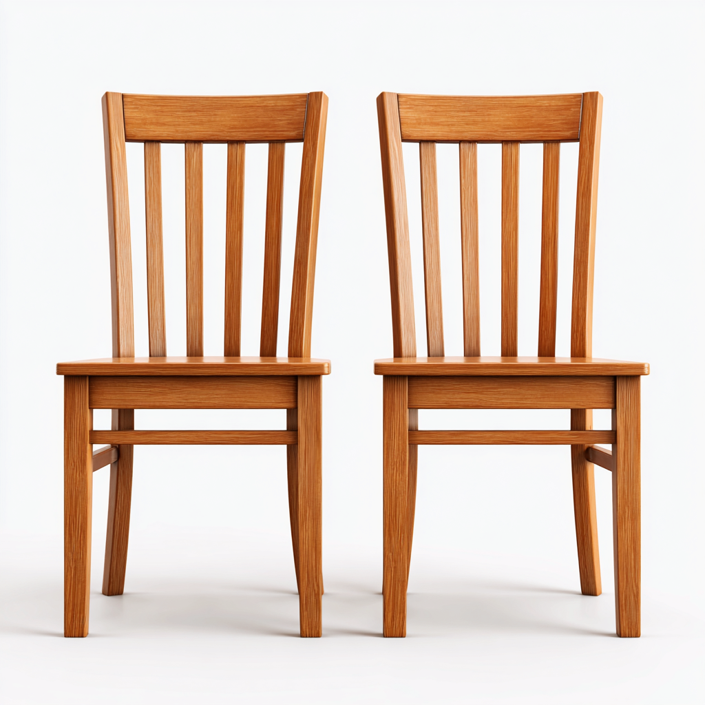 Lot de 2 chaises de salle à manger en bois 45x48x90 cm - chêne - pour salle à manger-Comfysta