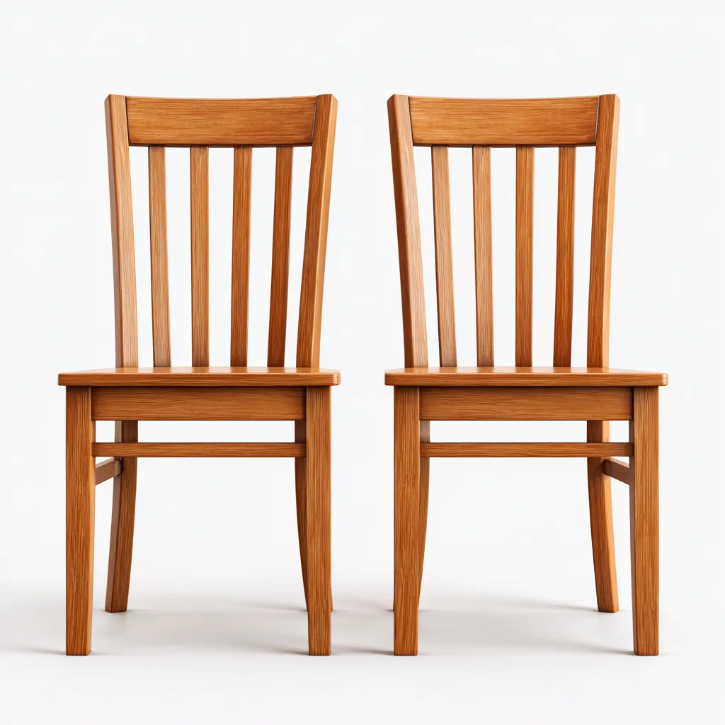 Lot de 2 chaises de salle à manger en bois 45x48x90 cm - chêne - pour salle à manger-Comfysta