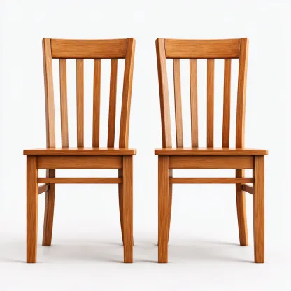 Lot de 2 chaises de salle à manger en bois 45x48x90 cm - chêne - pour salle à manger-Comfysta