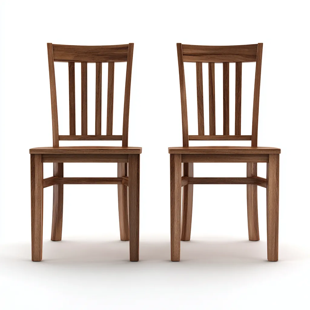 Lot de 2 chaises de salle à manger en bois massif 45x51x90 cm - chêne - style classique-Comfysta