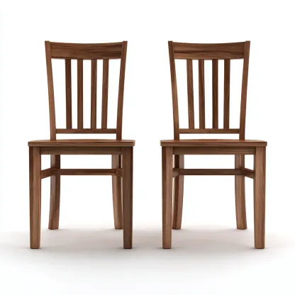 Lot de 2 chaises de salle à manger en bois massif 45x51x90 cm - chêne - style classique-Comfysta