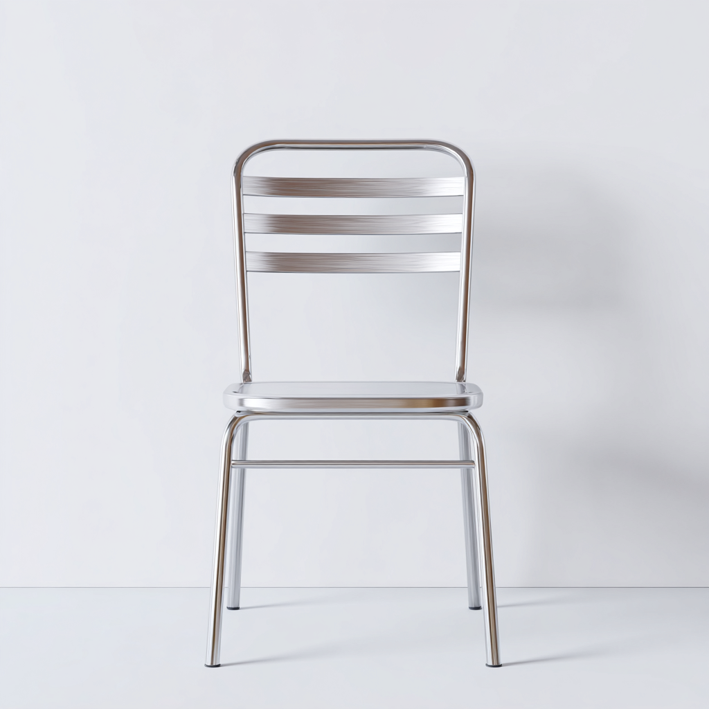 Chaise de salle à manger en métal 45x51x85 cm - argent - style industriel moderne-Comfysta