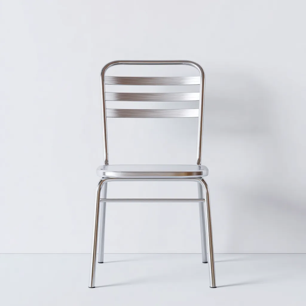 Chaise de salle à manger en métal 45x51x85 cm - argent - style industriel moderne-Comfysta