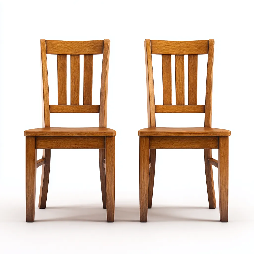 Lot de 2 chaises de salle à manger en bois 45x50x88 cm - chêne moyen - style classique intemporel-Comfysta