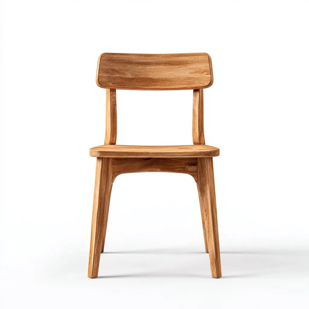 Chaise de salle à manger en bois massif 47x51x83 cm - chêne clair - pour salle à manger-Comfysta