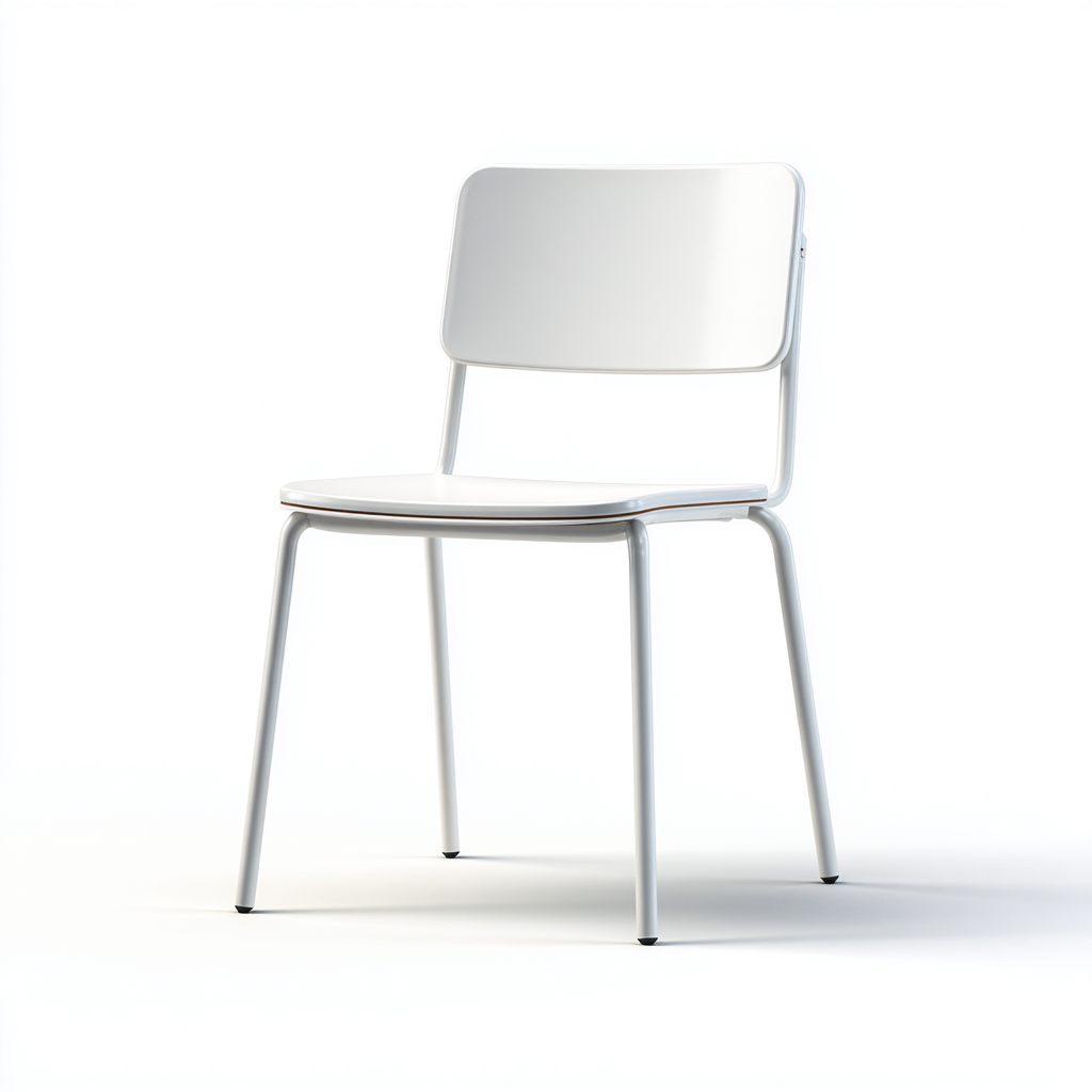 Chaise de salle à manger en métal 48x51x82 cm - blanche - style moderne minimaliste-Comfysta