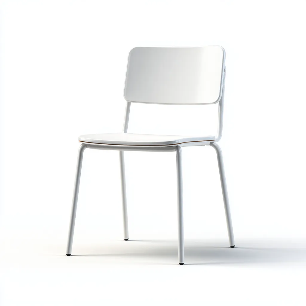 Chaise de salle à manger en métal 48x51x82 cm - blanche - style moderne minimaliste-Comfysta