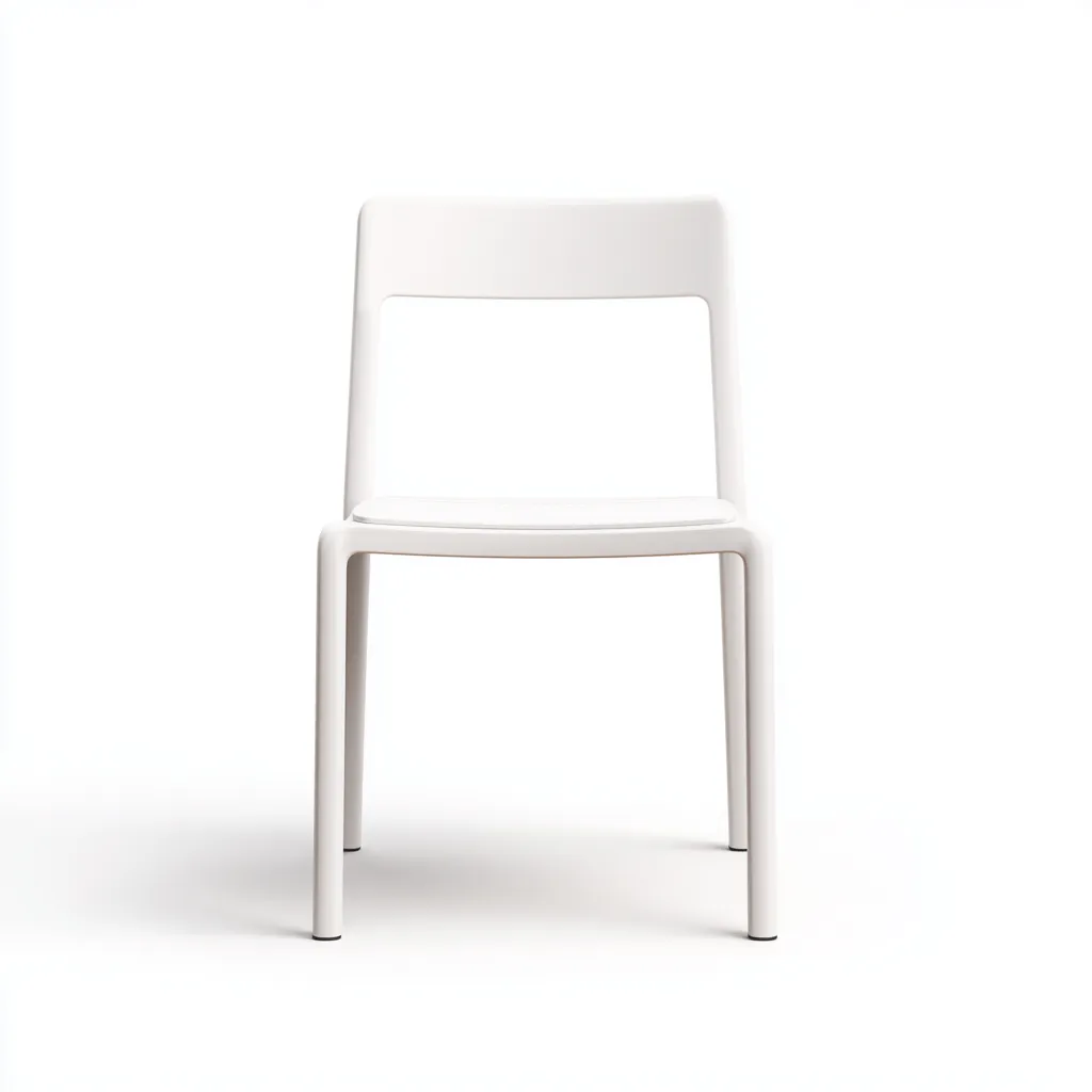 Chaise de salle à manger en polypropylène 46x52x82 cm - blanc - style moderne minimaliste-Comfysta