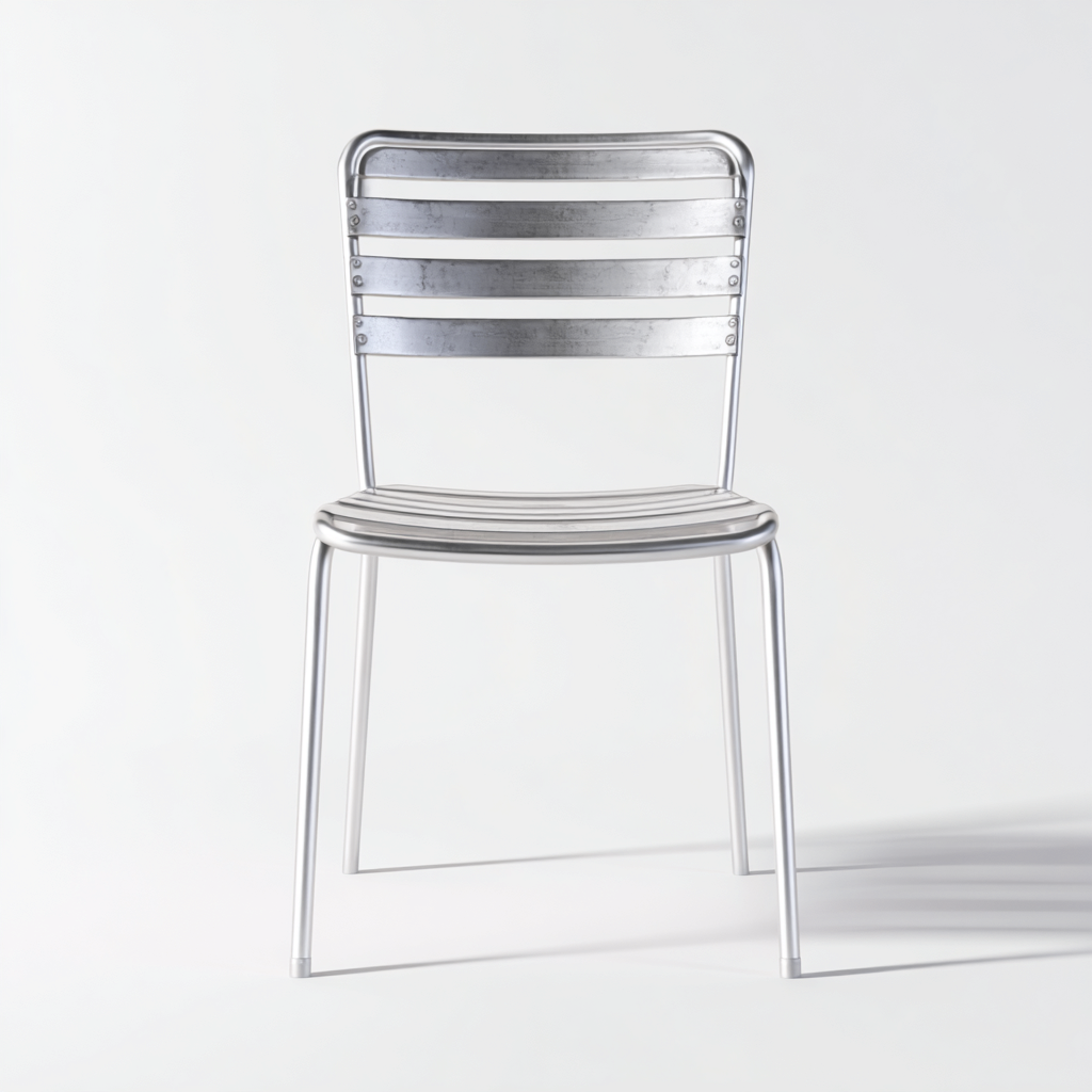 Chaise de salle à manger en métal 45x50x82 cm - argent - style industriel moderne-Comfysta