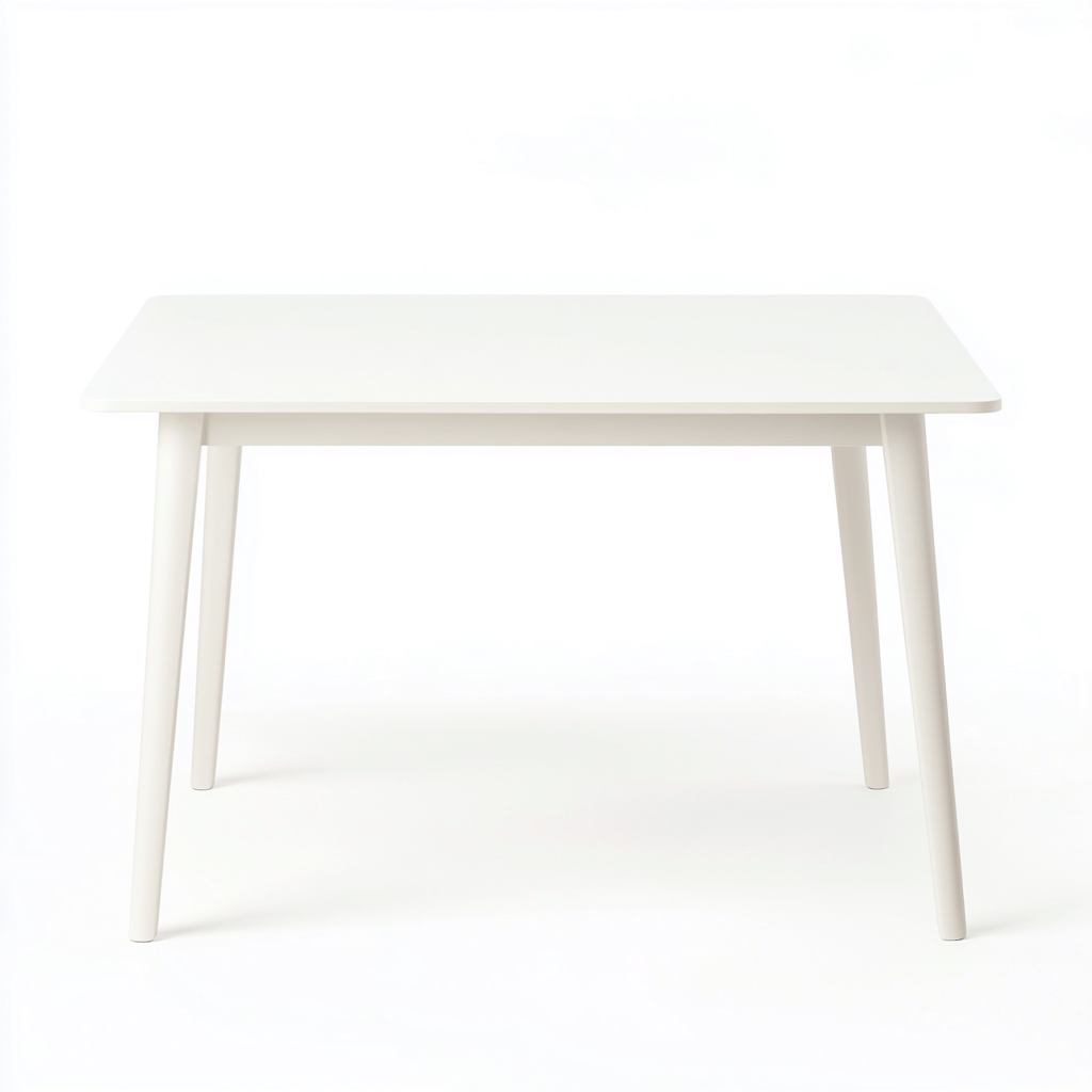 Table de salle à manger rectangulaire en bois 145x85x75 cm - blanc - style scandinave-Comfysta