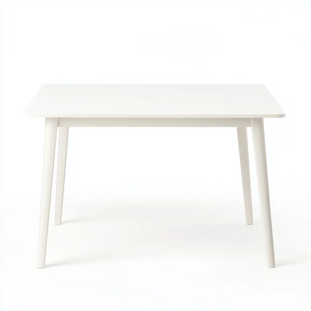 Table de salle à manger rectangulaire en bois 145x85x75 cm - blanc - style scandinave-Comfysta
