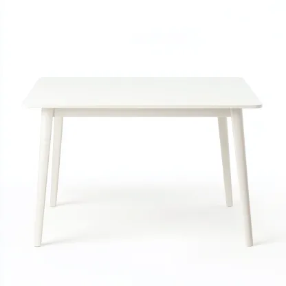 Table de salle à manger rectangulaire en bois 145x85x75 cm - blanc - style scandinave-Comfysta