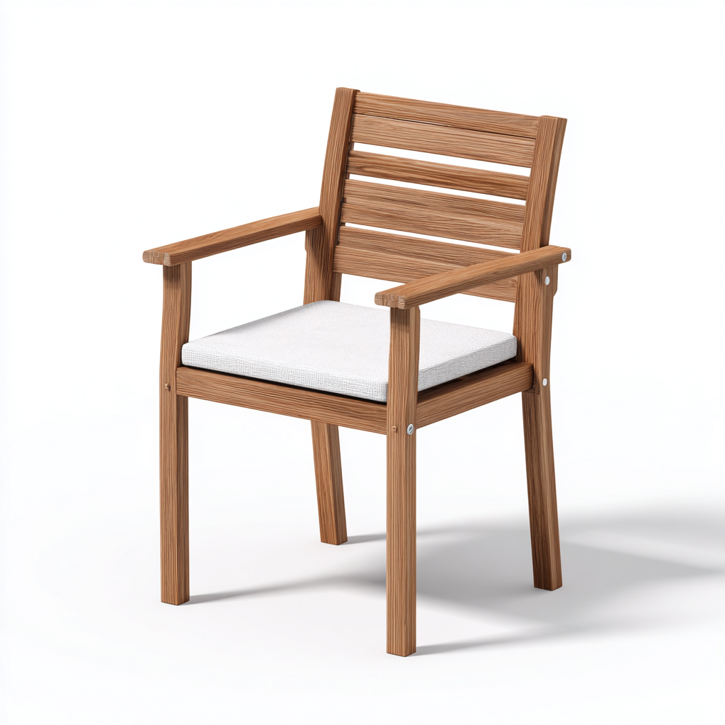 Chaise de salle à manger en bois avec coussin 52x54x85 cm - chêne clair et blanc - pour salle à manger-Comfysta