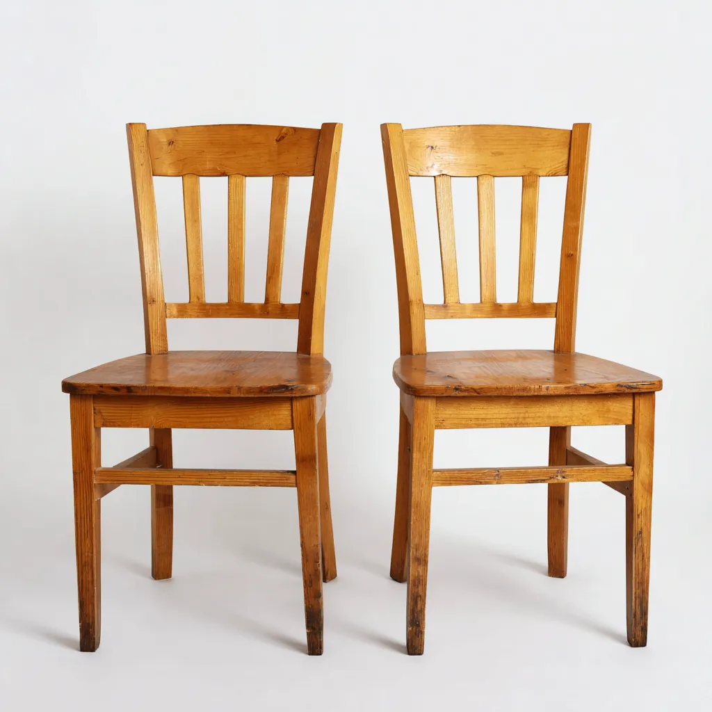 Lot de 2 chaises de salle à manger en bois massif 46x49x89 cm - chêne - pour salle à manger-Comfysta