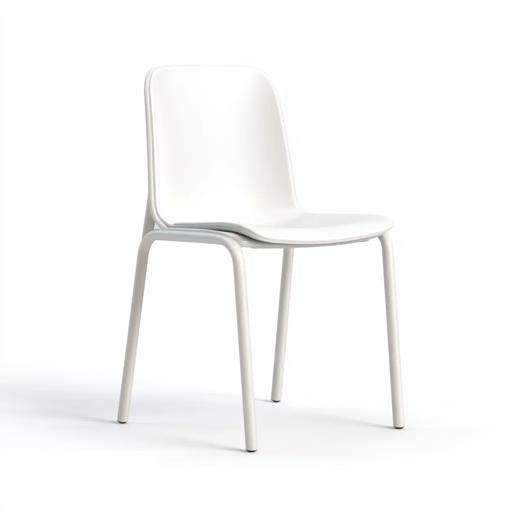 Chaise de salle à manger en polypropylène et métal 48x52x82 cm - blanche - pour salle à manger-Comfysta