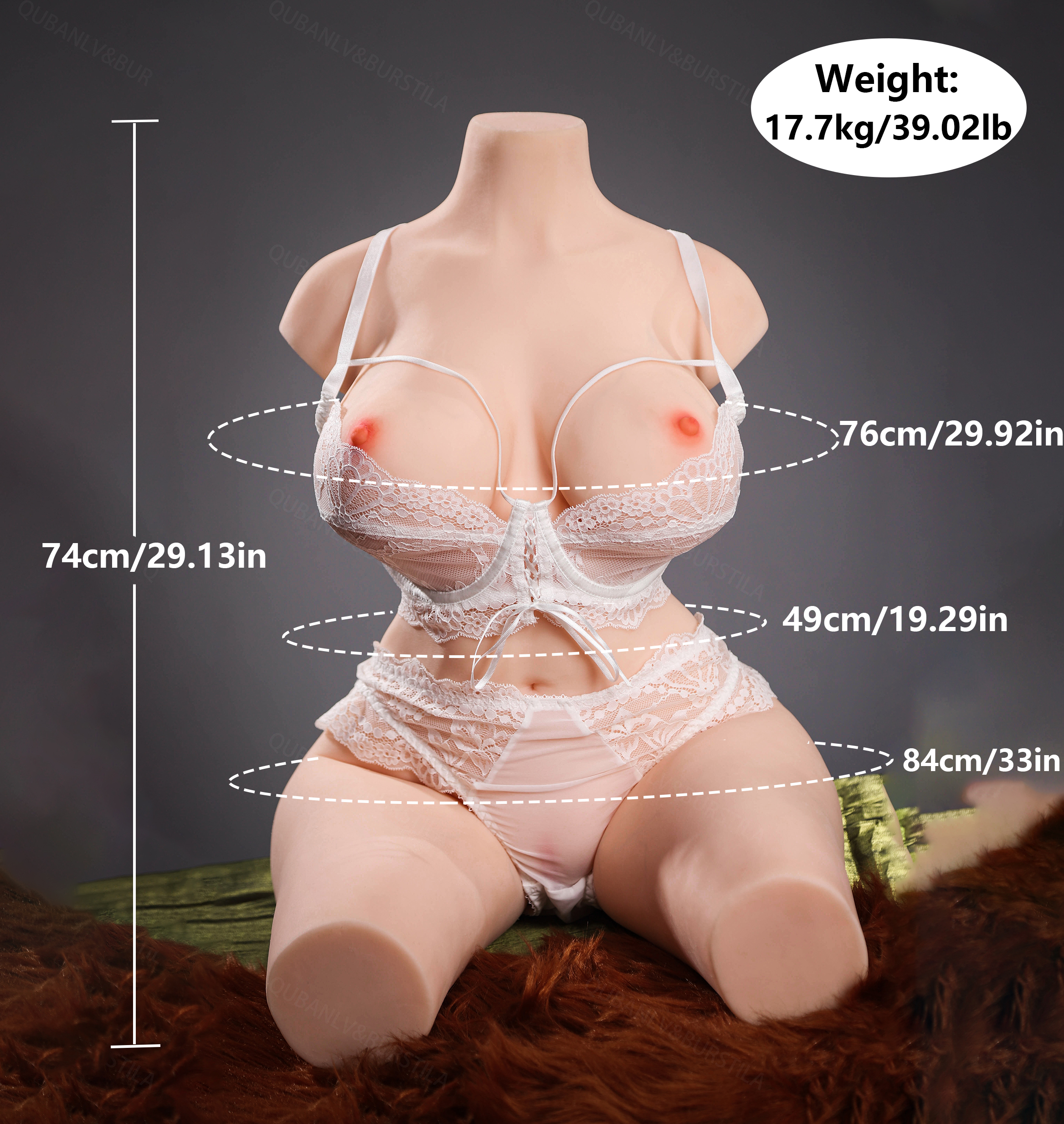 Realistic 74CM TPE Sex Doll Torso – Lifelike Curves YQDOLL