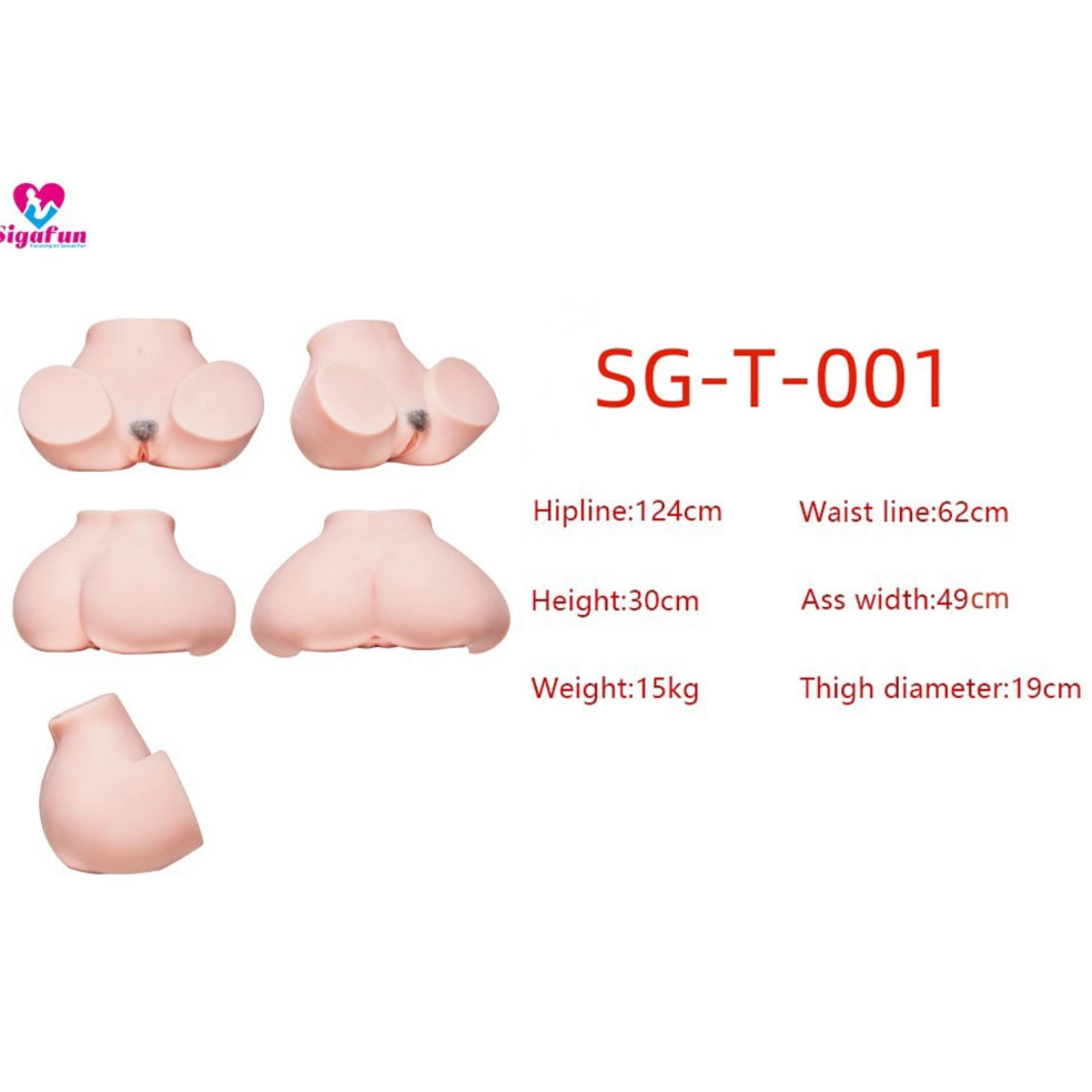 A561-(33lb)Lifelike Ass Sex Toy|Luxury TPE Ass Torso BBW Sex Doll Nude