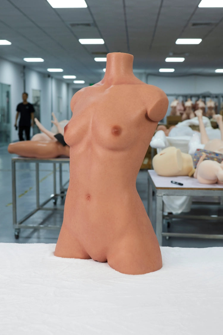 T237 flat-chested slim silicone body torso Climax Doll