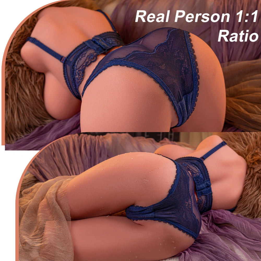 25.35lb/63cm-Black Big Boobs Round Ass Realistic Curves Sex Doll Torso