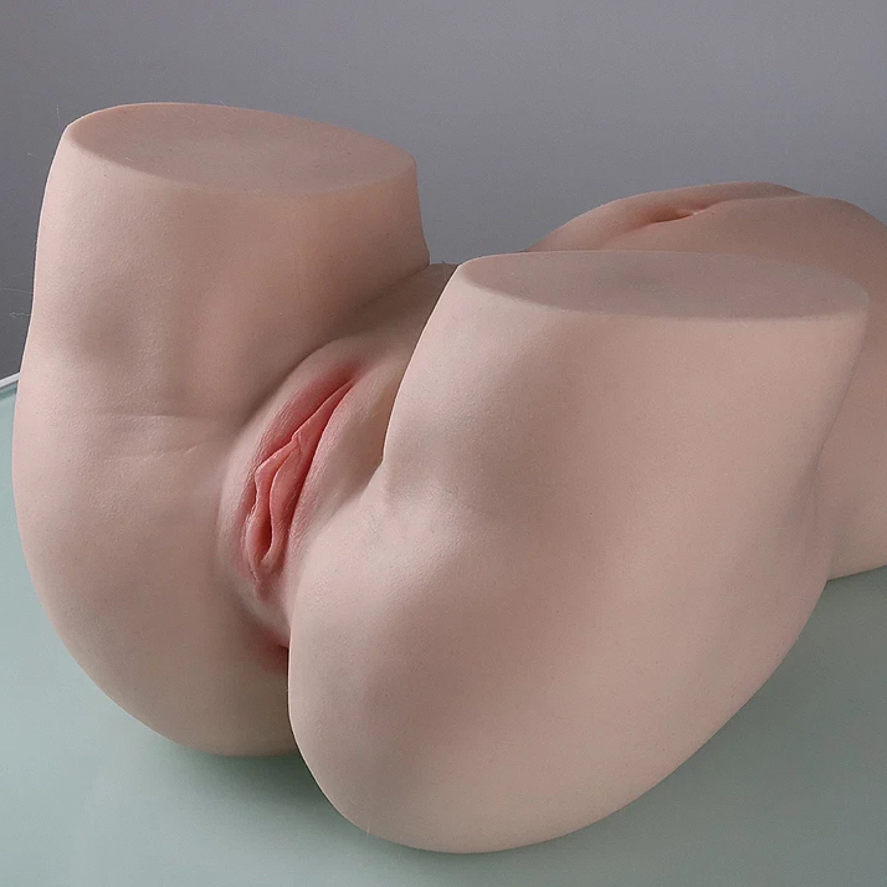 A23-24.3lbs-Luxury BBW Silicone Sex Doll Torso – Life-Size Doggy Style with Dual Channels