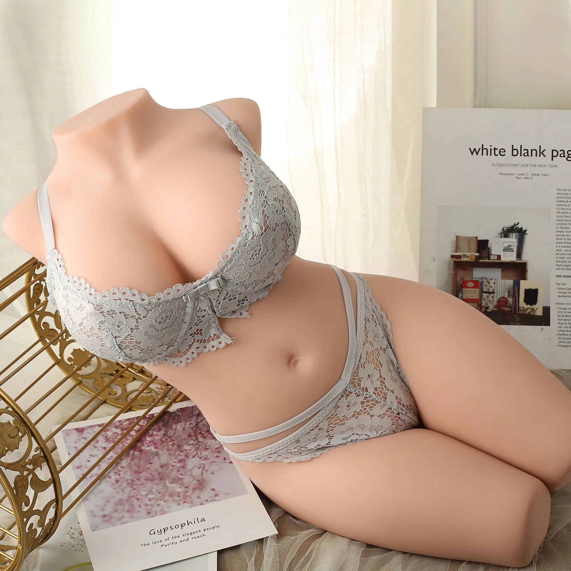 (20.32lb) Curvy Lightweight 55cm Sex Doll Torso&Plump Breasts&Large round nipples