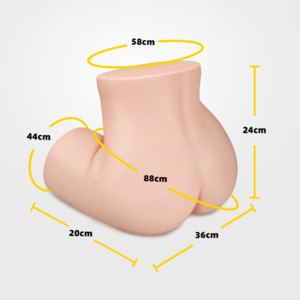 (22lb) Chubby Sexy And Real Realistic Silicone Ass Sex Doll Torso