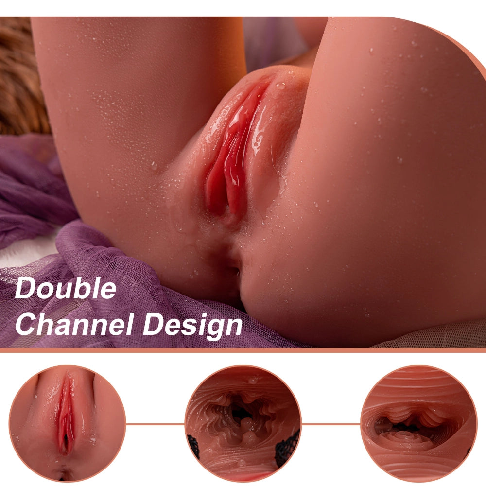 25.35lb/63cm-Black Big Boobs Round Ass Realistic Curves Sex Doll Torso