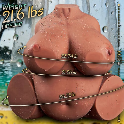 21.6lbs BBW Sex Torso - Realistic Big Butt & Bust, Easy-to-Clean Stroker
