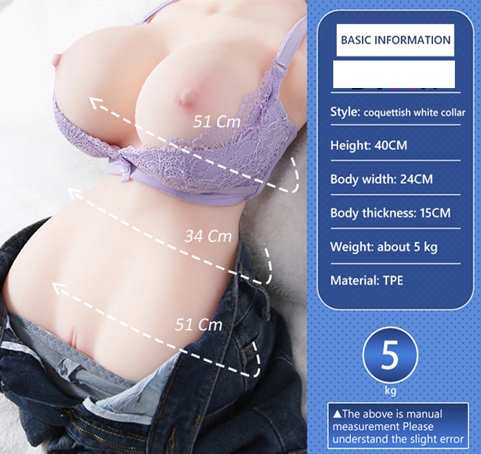 Realistic Sex Doll Torso 45cm Soft TPE Petite Body for Men YQDOLL