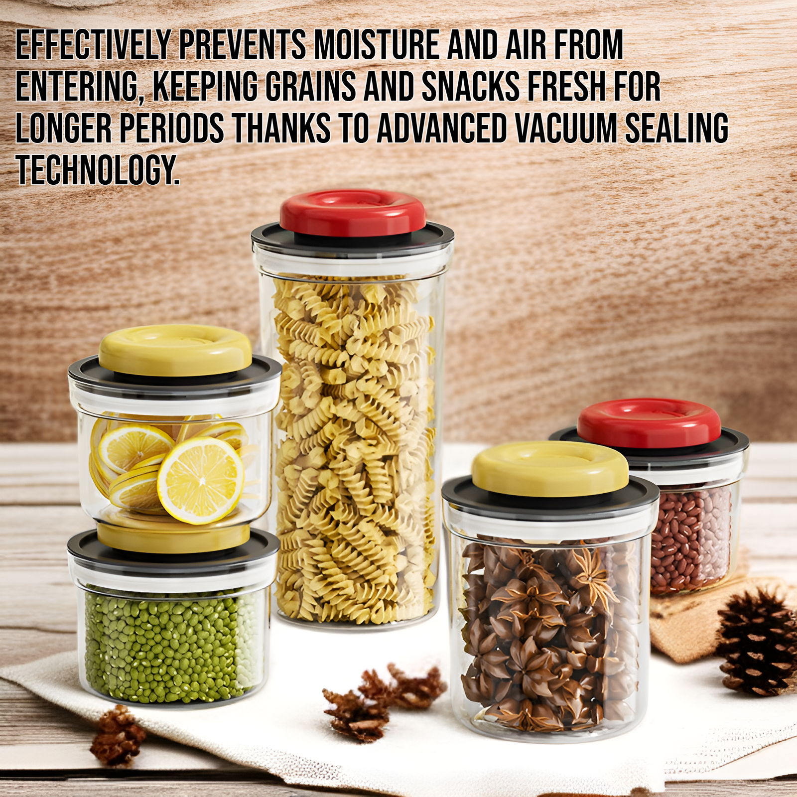 Vacuum pressed moisture-proof miscellaneous grain sealed jar