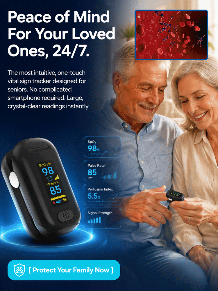 Medical-grade intelligent pulse oximeter🩸No injection required, blood sugar and blood pressure can be measured in 8 seconds!