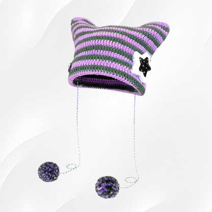 Modna czapka z włóczki