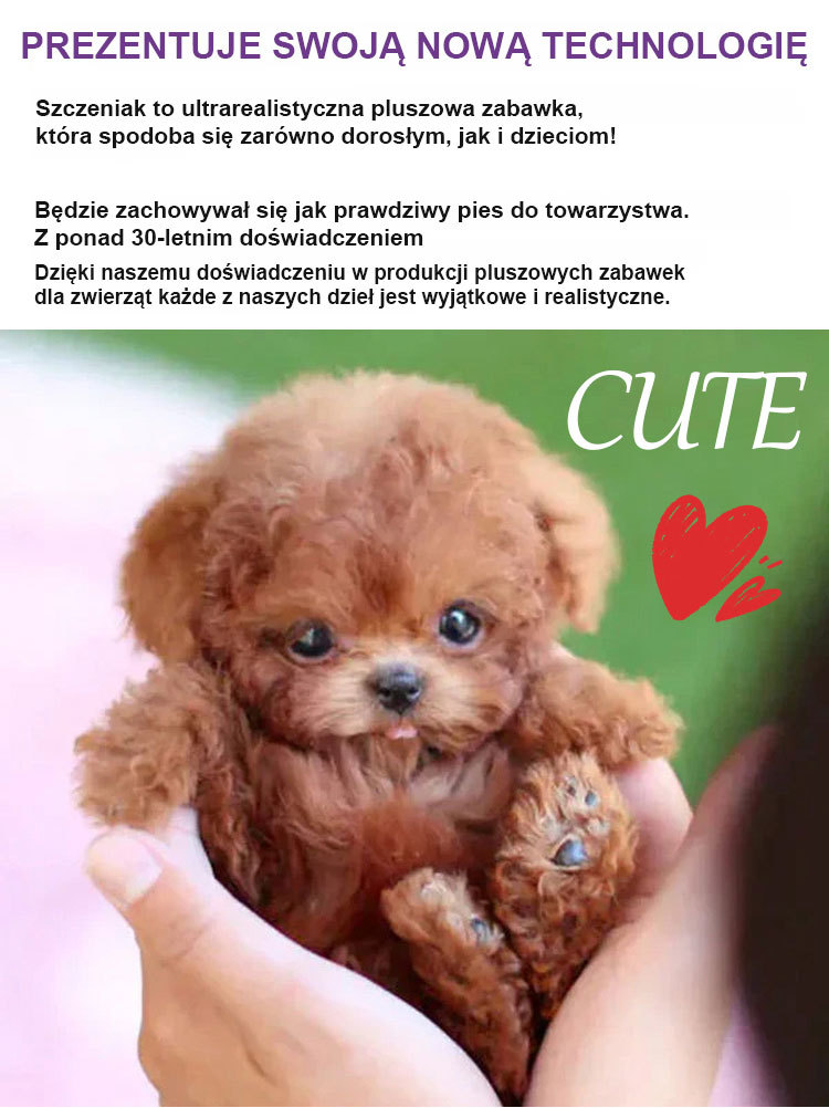 Gorąco sprzedając mojego realistycznego szczeniaka robota mój robot szczeniak krótka pluszowa lalka☁️Chmurkowa miękkość i niestrudzone towarzystwo