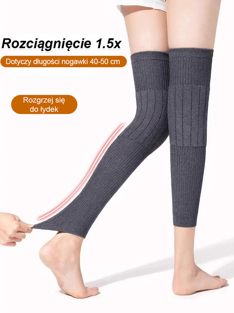 Rozszerzone ciepłe kaszmirowe nakolanniki