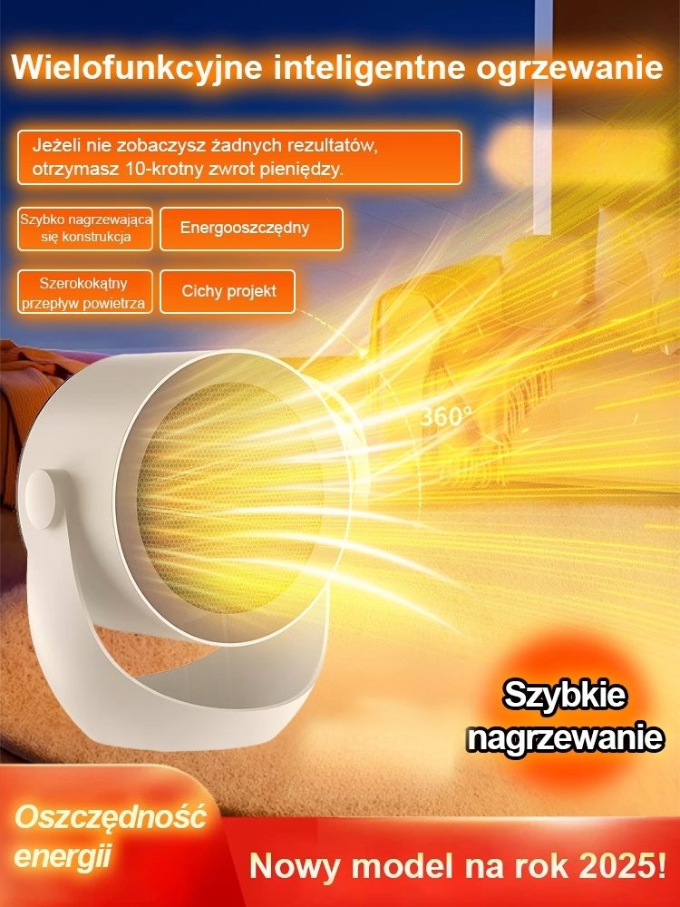 【Ekspresowe ciepło】Wielofunkcyjny natychmiastowy wentylator grzewczy🔥🔥Uruchamia się po 3 sekundach, zimne powietrze zamienia się w ciepłe.