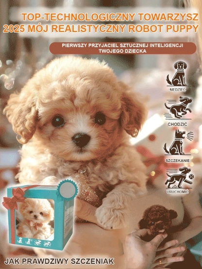 Gorąco sprzedając mojego realistycznego szczeniaka robota mój robot szczeniak krótka pluszowa lalka☁️Chmurkowa miękkość i niestrudzone towarzystwo