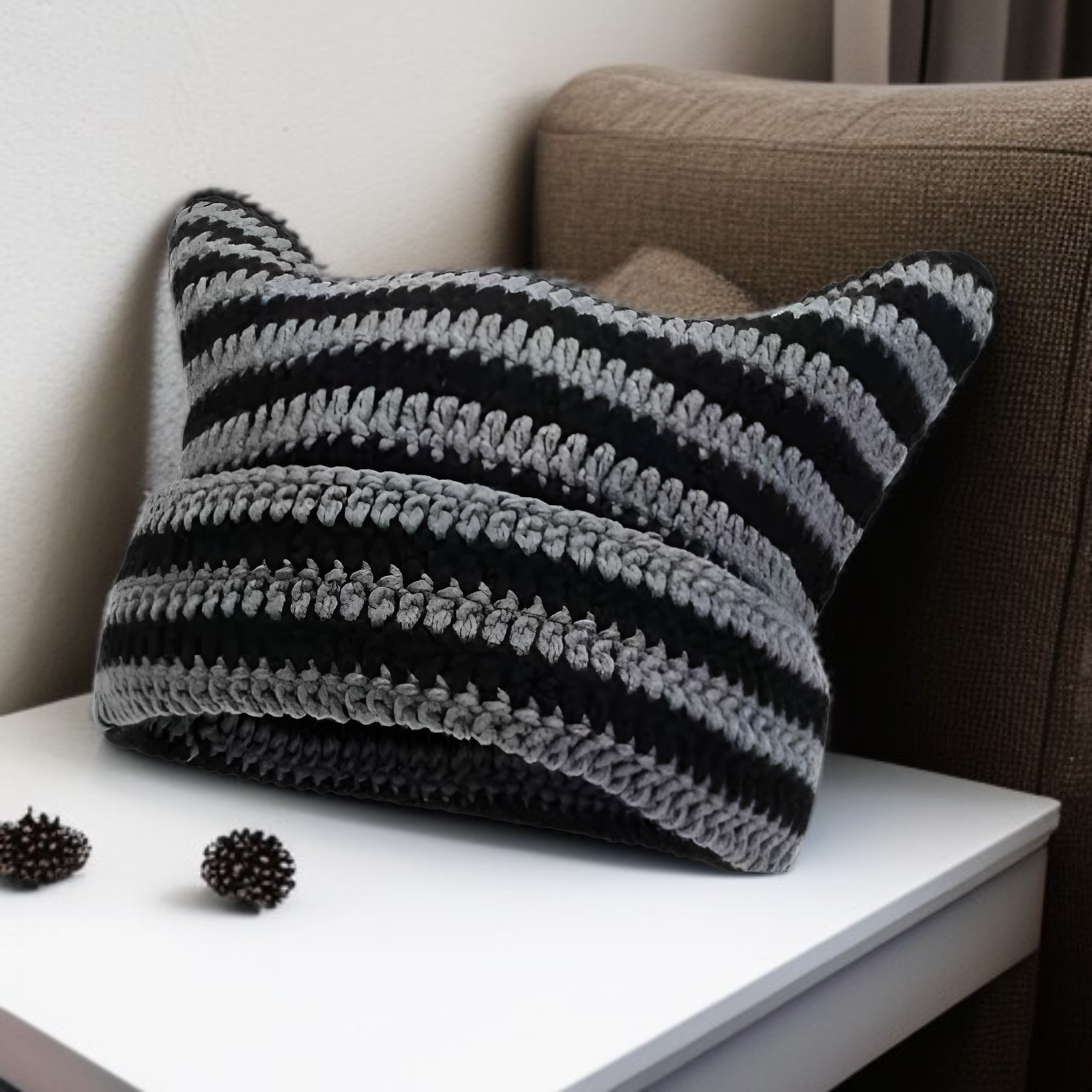 Modna czapka z włóczki