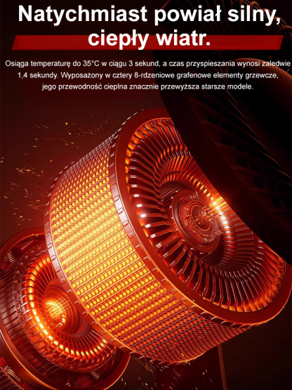 【Ekspresowe ciepło】Wielofunkcyjny natychmiastowy wentylator grzewczy🔥🔥Uruchamia się po 3 sekundach, zimne powietrze zamienia się w ciepłe.