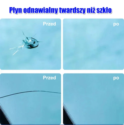 Niemiecka/importowana żywica o wysokiej przepuszczalności💎Płyn do naprawy pęknięć szkła🪄Naprawa pęknięć jest tak prosta jak picie wody.