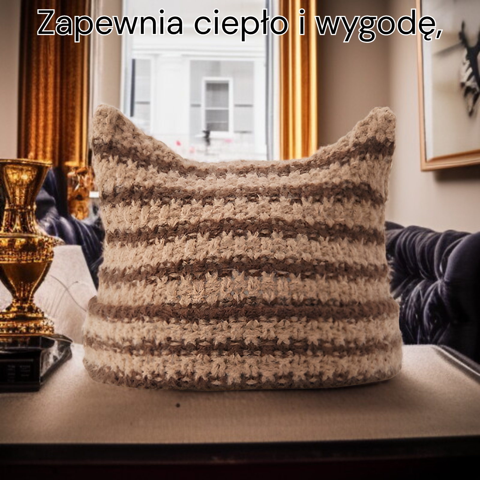 Modna czapka z włóczki