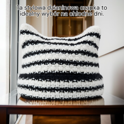 Modna czapka z włóczki
