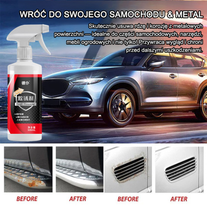 2 w 1: usuwanie rdzy + ochrona – metal jak nowy na dłużej🛡️Wydajny środek do usuwania rdzy w sprayu⚡ Błyskawiczna penetracja – rdza znika w kilka sekund