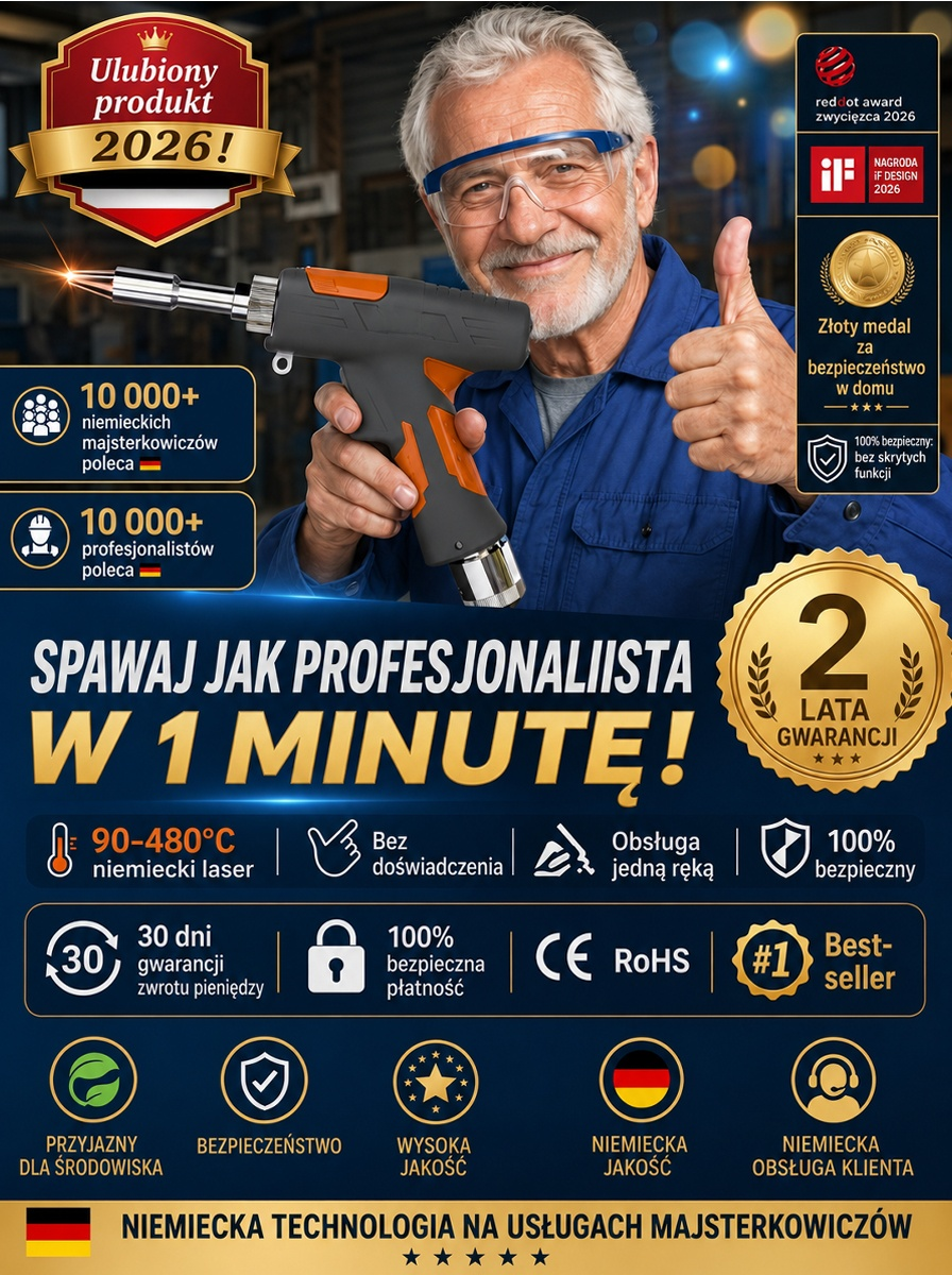 ✨Wreszcie dostępna! 5 w 1 ręczna spawarka laserowa – niemiecka jakość!  bez żadnych umiejętności! -50% dziś